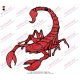 Red Scorpion Embroidery Design